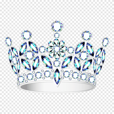 Серебряная диадема на прозрачном фоне
