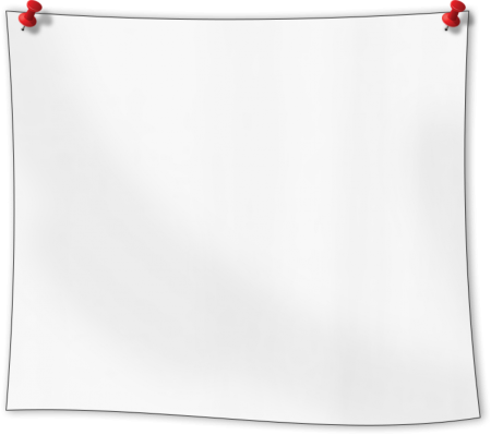 Лист бумаги на прозрачном фоне