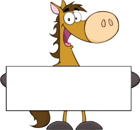 Мультяшка с табличкой