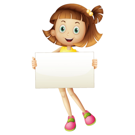 Ребенок с табличкой в руках