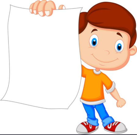 Ребенок с листом бумаги