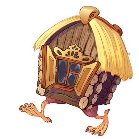 Избушка на курьих ножках вектор