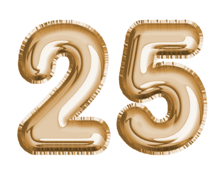 Цифра 25 красивая