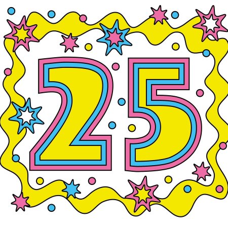 25 Лет надпись