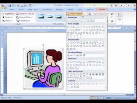 Рисунок из коллекции Clipart в Ворде 2007