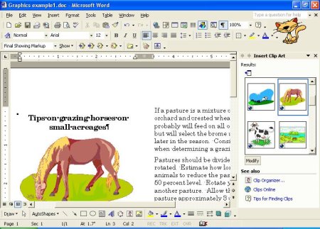 Клипы Microsoft Word