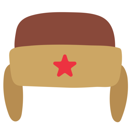 Шапка ушанка на прозрачном фоне