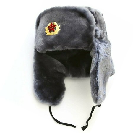 Шапка ушанка СССР сбоку