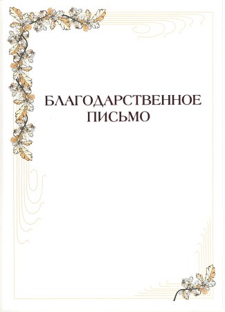 Рамка для благодарственного письма