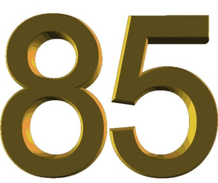 85 Лет цифры