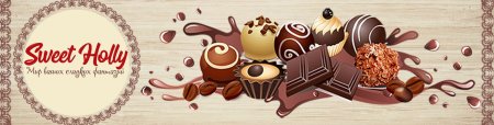 Баннер шоколадные конфеты