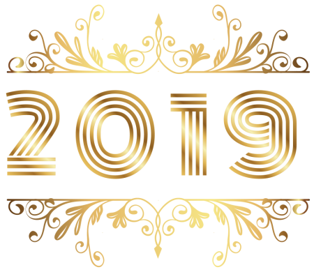 2019 Год на прозрачном фоне
