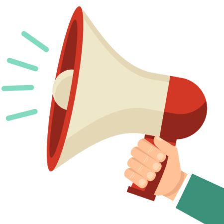 Громкоговоритель в руке