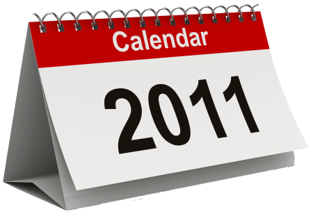 Календарь на белом фоне