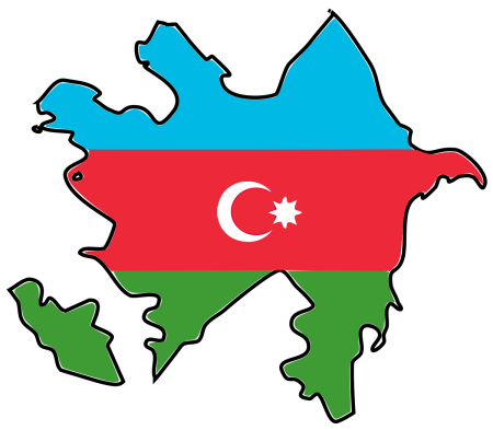 Флаг Азербайджана на прозрачном фоне