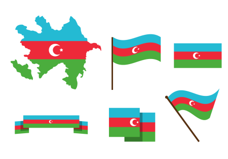 Карта Азербайджана флаг Азербайджана