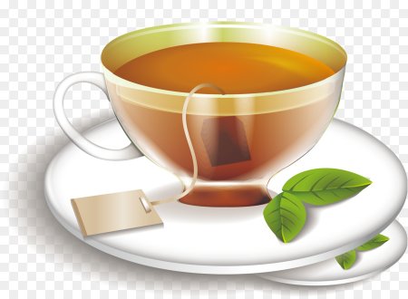 Чашка чая на белом фоне