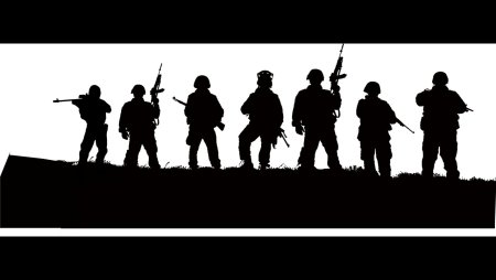 Силуэт военного