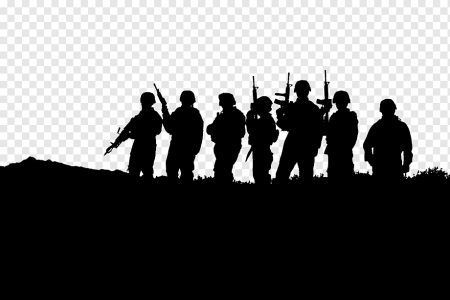 Силуэт военного