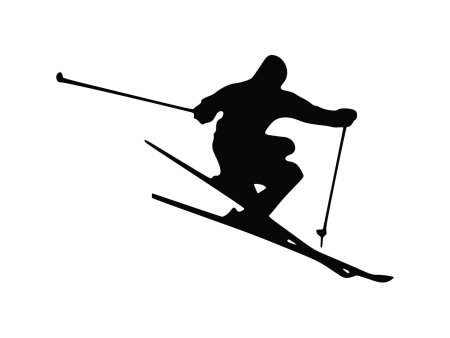 Лыжник силуэт