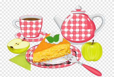 Чай с пирогом рисунок
