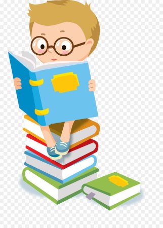 Ребенок с книгой на белом фоне
