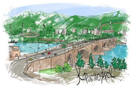 Достопримечательности Красноярска рисунки