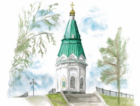 Городской пейзаж Векторная Графика