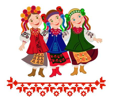 Танцы в народных костюмах вектор