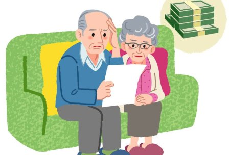 Пенсионеры иллюстрация
