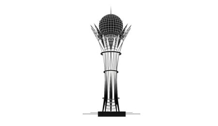 Байтерек Казахстан рисунок