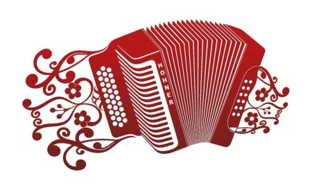 Гармонь на прозрачном фоне