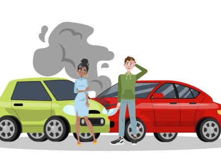 Автомобильная авария вектор