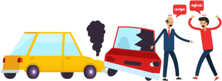 Автомобильная авария вектор