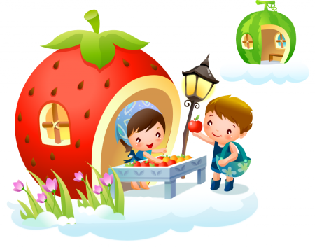 Детский садик на прозрачном фоне