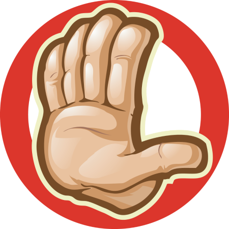 Знак стоп рука