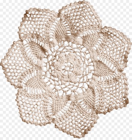 Кружевная салфетка и цветы