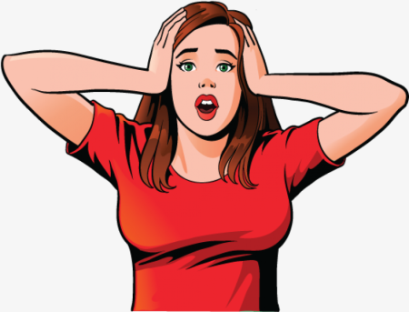 Девушка ШОК вектор