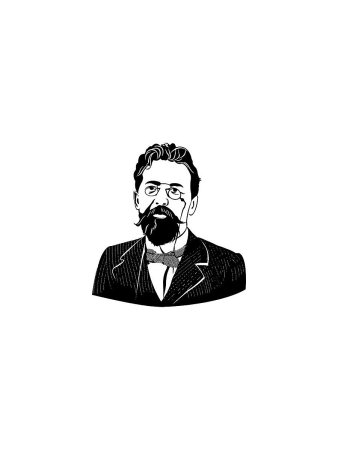 Антон Павлович Чехов минималистичный портрет