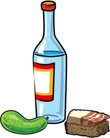 Нарисованная бутылка водки