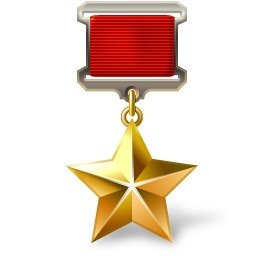 Медаль Золотая звезда вектор