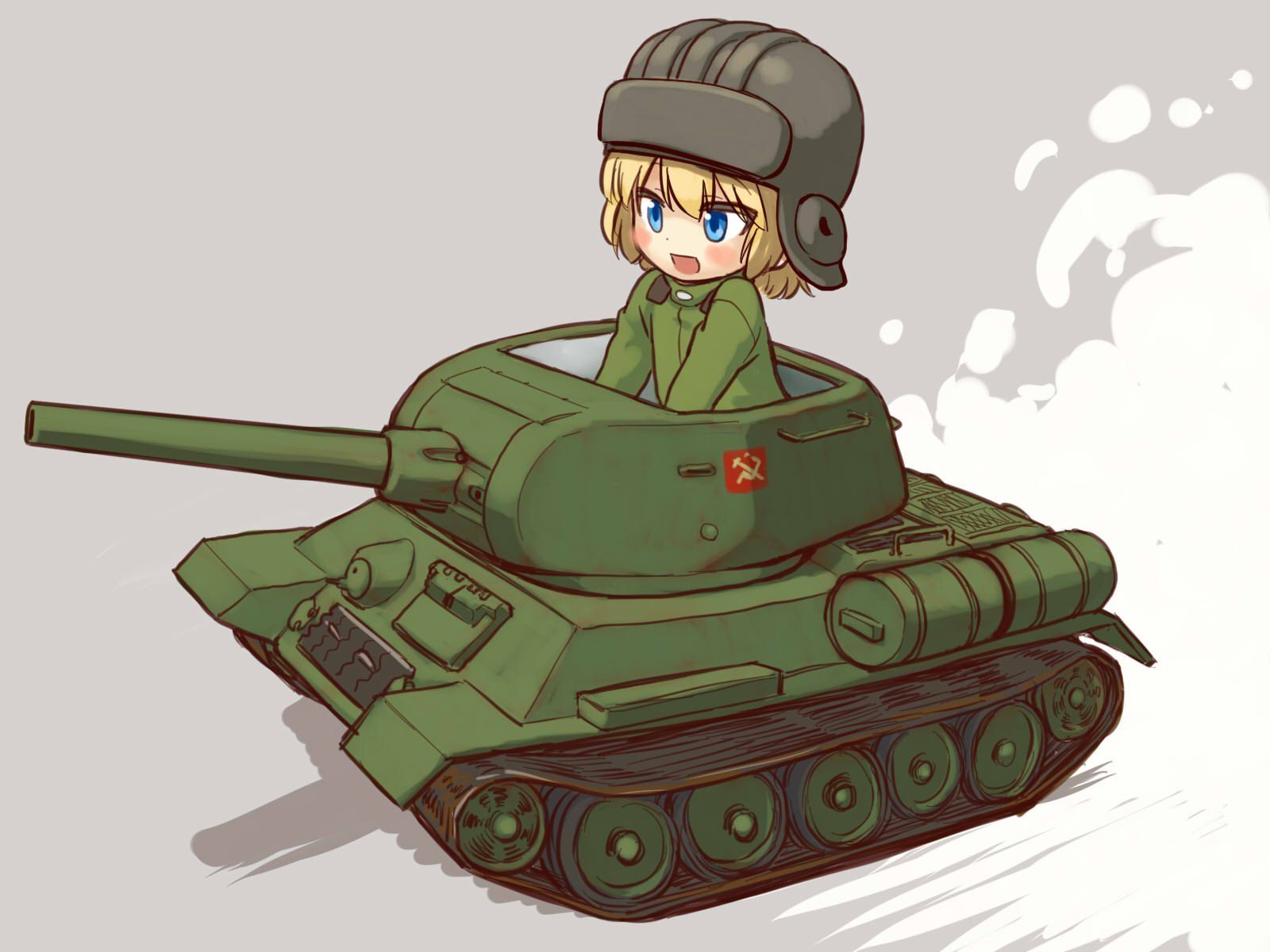 Фута танк. Girls und Panzer т-34.
