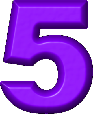 Цифра 5 цветная