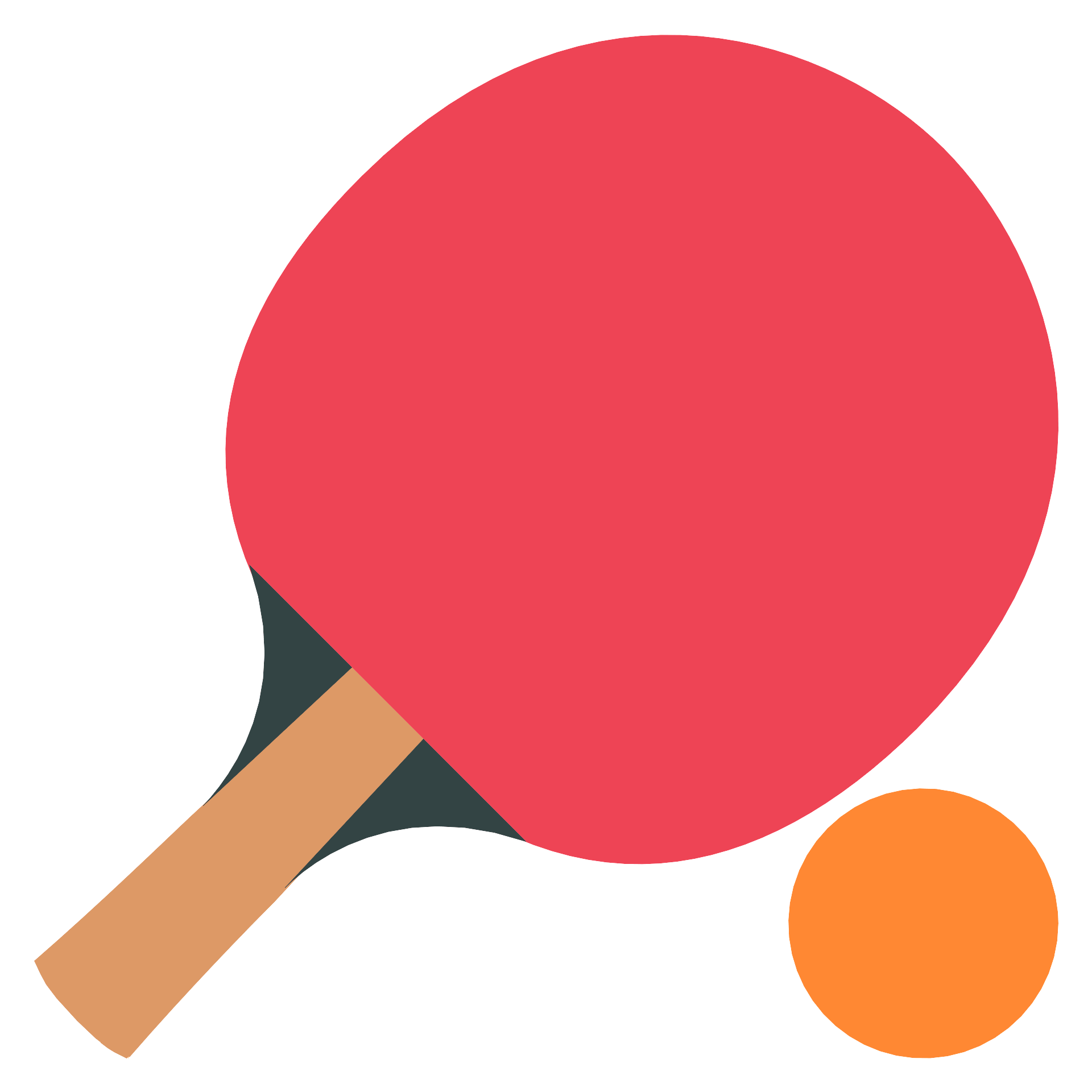 Теннисная ракетка для настольного тенниса вектор