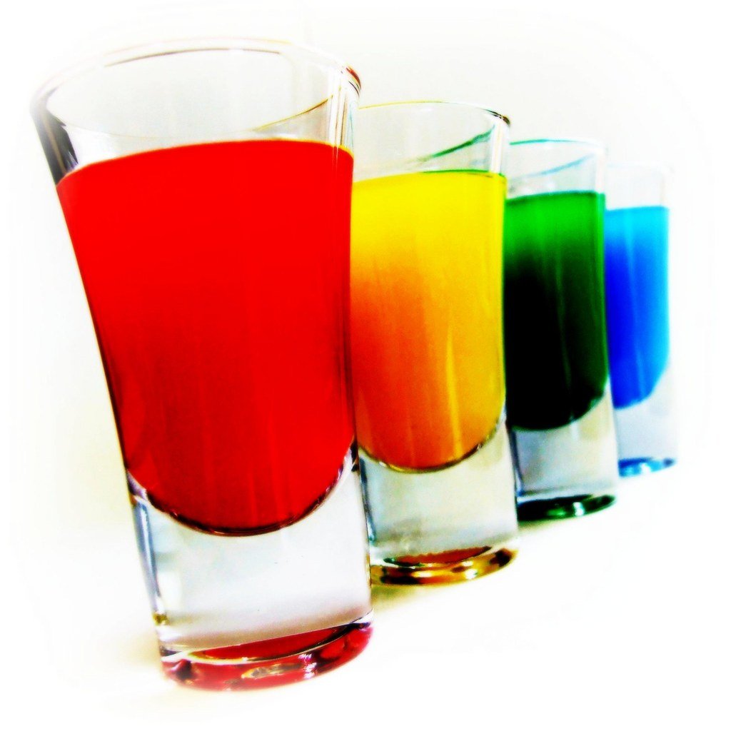 Разноцветные шоты алкоголь