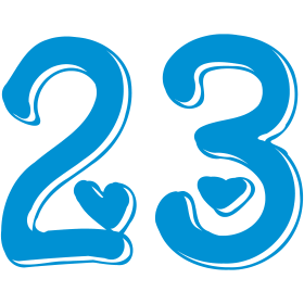 Цифра 23 красиво