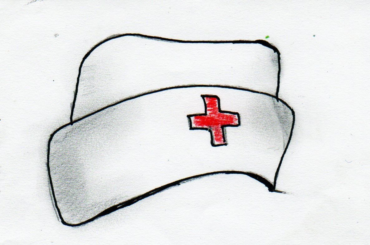 Dr hat. Шапочка медсестры. Медицинская шапочка с крестом. Медицинская шапочка с красным крестом. Медицинский колпак с красным крестом.