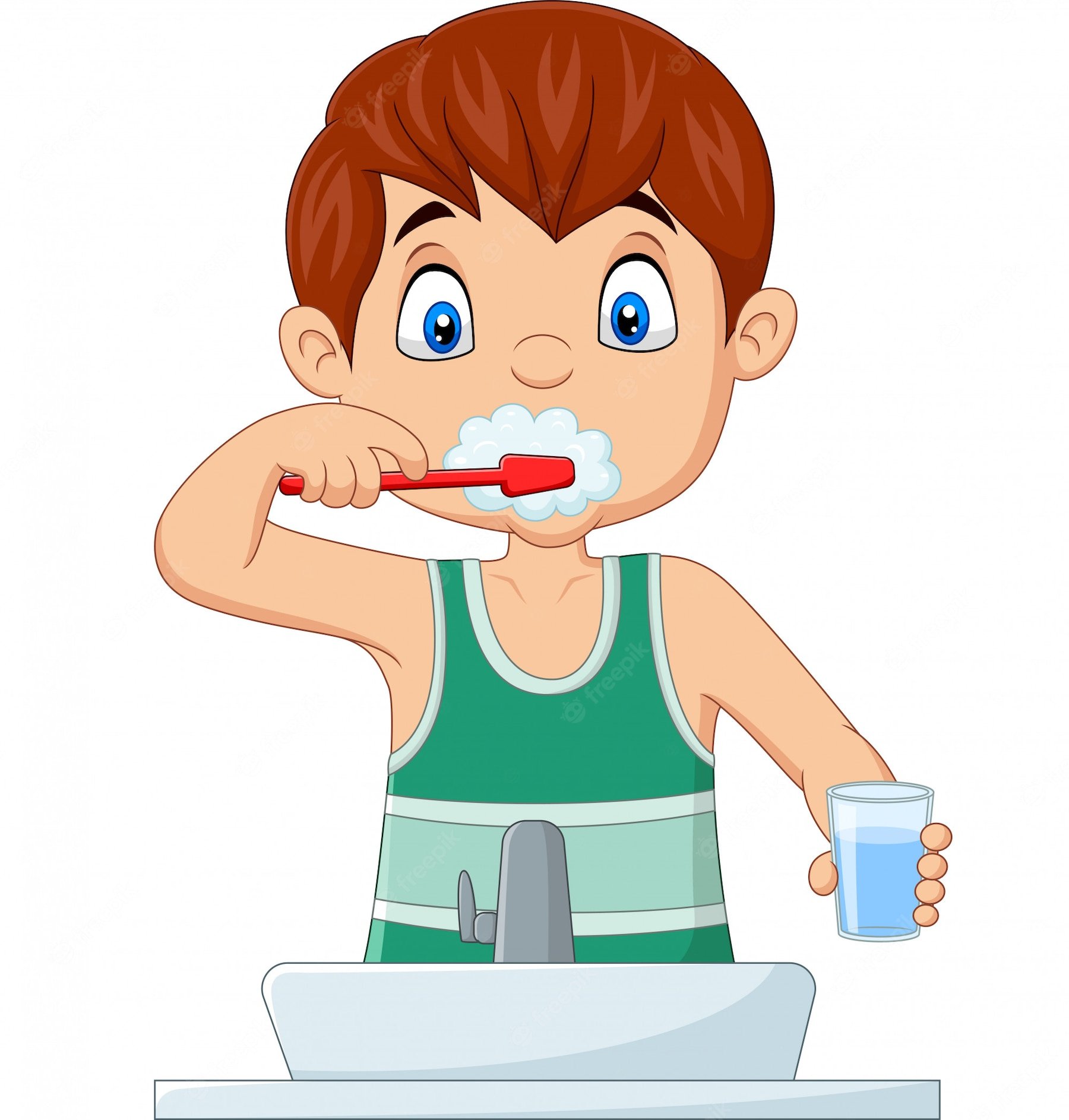 I wash and clean my teeth. Мальчик чистит зубы. Чистить зубы мультяшный. Чистить зубы иллюстрация. Мальчик чистит зубы вектор.