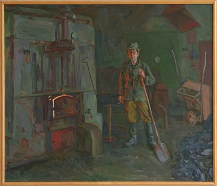 Советская живопись Кочегар