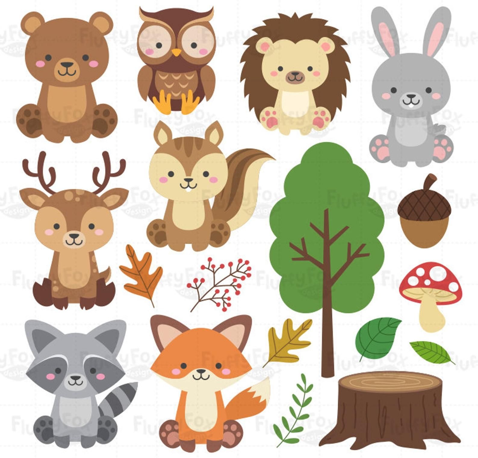 Стилизованные Лесные животные